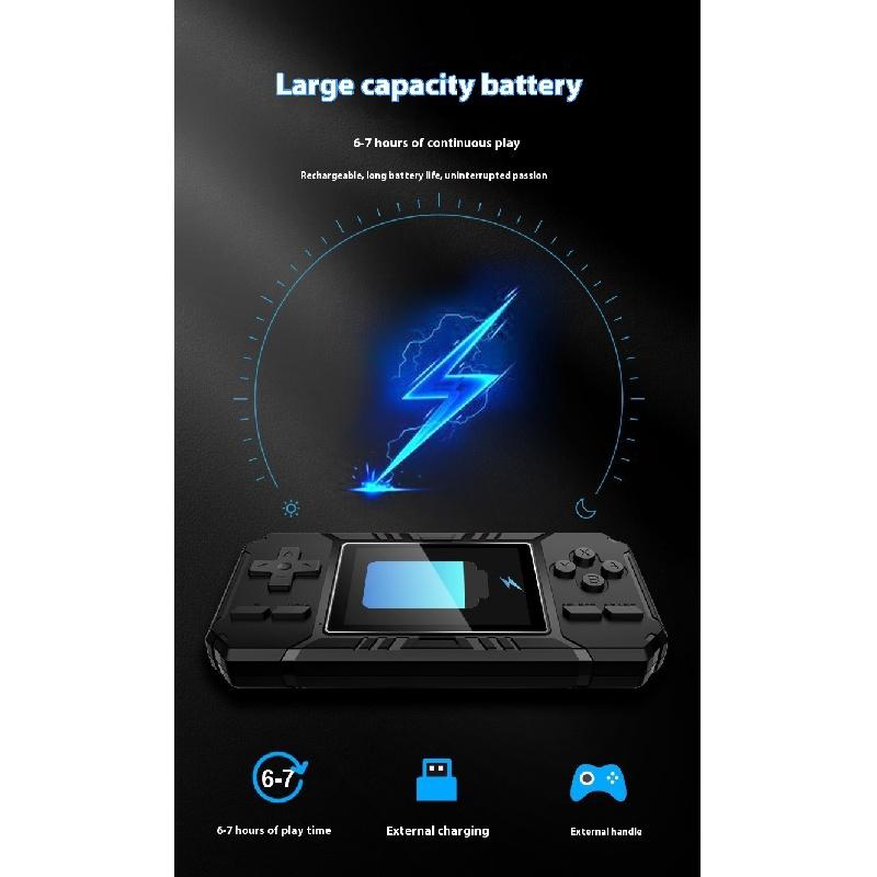 Product Introduction of [Cod] Handheld game console, classic retro S8 style, 3.0 inch high definition screen, 520 games, portable, support for two players, TV connection, Protection 5