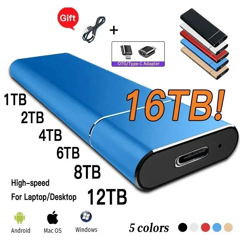 Product Introduction of Portable SSD External Hard Drive 4TB High-Speed Drive USB3.1/Type-c Interface Solid State Hard Disk Storage Device for Laptop/PC 9
