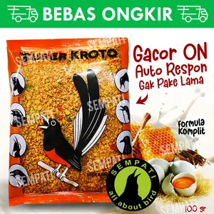 SEMPATI Super Kroto Pakan Burung Murai Batu Kacer Voer Kasar 100gr Anti Stress Pur Pakan Makanan Burung Kapas Tembak Cucak Jenggot Cucak Ijo Hijau Pentet Jalak Gacor Doping Stamina Rajin Bunyi Komposisi Kroto Susu Kacang Madu Telur