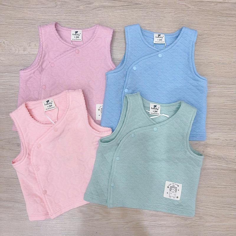 Áo Gile trần bông LULLABY 1 lớp sơ sinh bé trai bé gái NH533 Áo ghi le Ghile