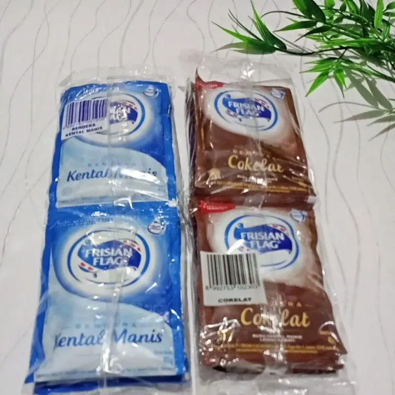 Susu SKM Kemasan Kental Manis Frisian Flag Renteng isi 6 Susu Bendera Putih Coklat Renceng bendera Formula Pertumbuhan