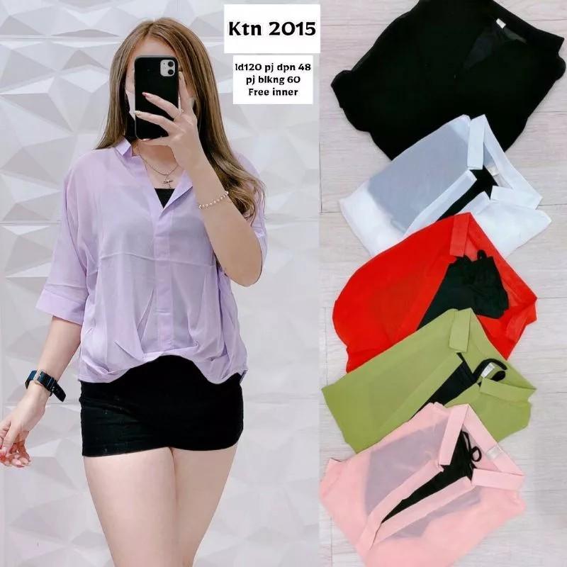 Product Introduction of BLOUSE SIFON FREE INNER WANITA|ATASAN 2IN1|ATASAN KEKINIAN|BLOUSE BUNGA|BLOUSE POLOS 3