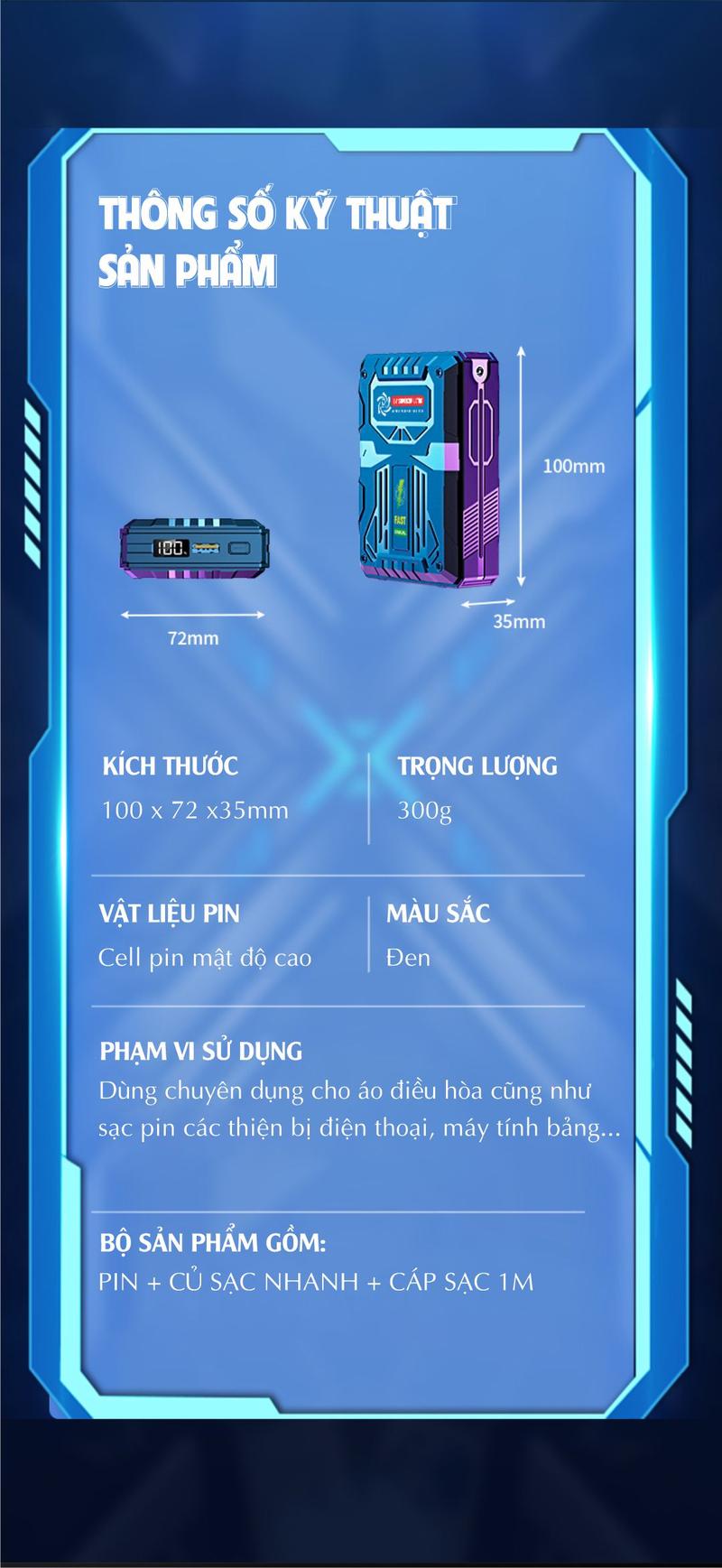 Product Introduction of Áo điều hòa quạt gió Nhật Bản DSTORE Chính Hãng pin khỏe nhỏ gọn, sạc nhanh mới nhất 2025 13