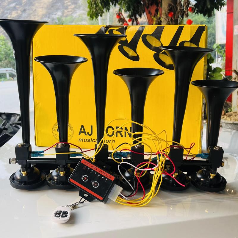 Còi BASURI 6 Loa Đen Hàng Xịn Cho Xe Ô Tô