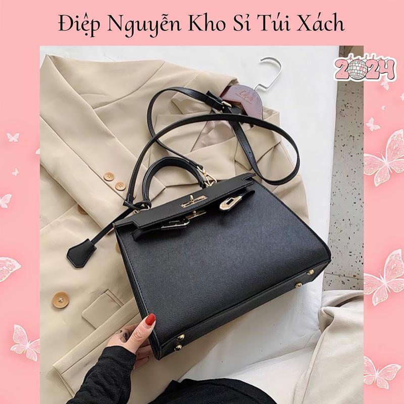 Túi Xách Nữ Cao Cấp Hát Mờ Size 21 Tag Vàng, Tag Bạc Chất Liệu Da Sần Hạt Gạo Dáng Caoo Bag