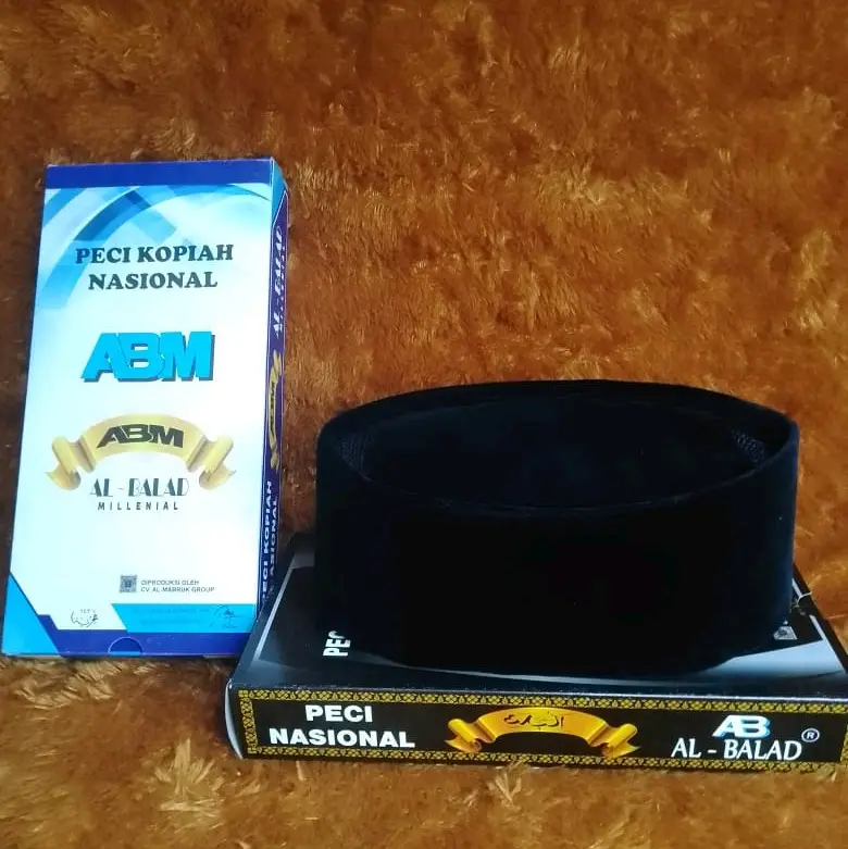 peci songkok kopiah al balad milenial hitam polos murah
