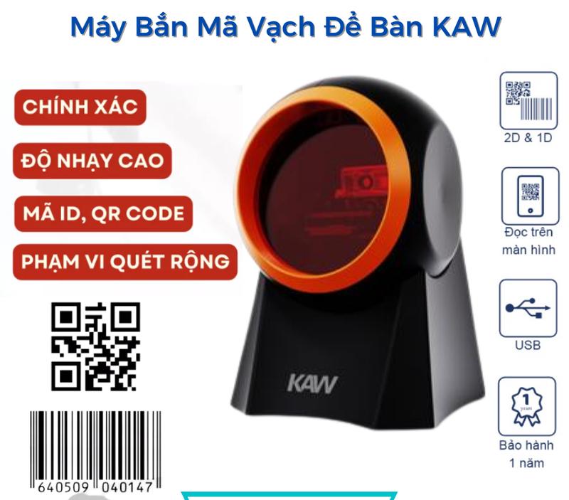 Máy Bắn Mã Vạch Đa Tia KAW Công Nghệ CMOS Quét Tất Cả Các Mã 1D 2D 3D Qr..Bảo Hành Chính Hãng