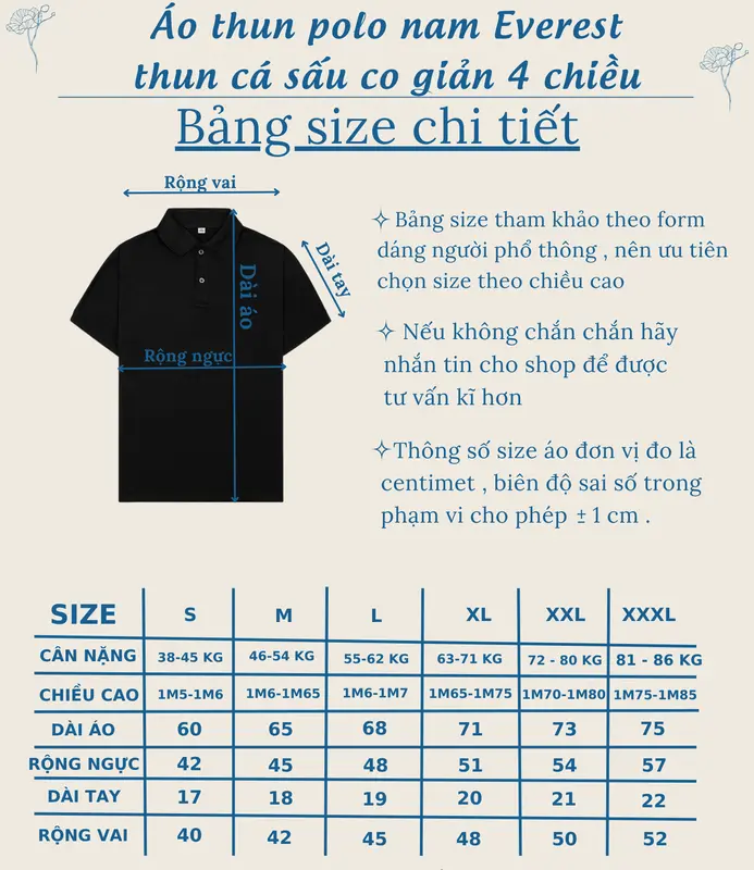 Bộ 3 áo thun polo nam Everest vải cá sấu co giản 4 chiều Nhiều màu Menswear Shirt 2