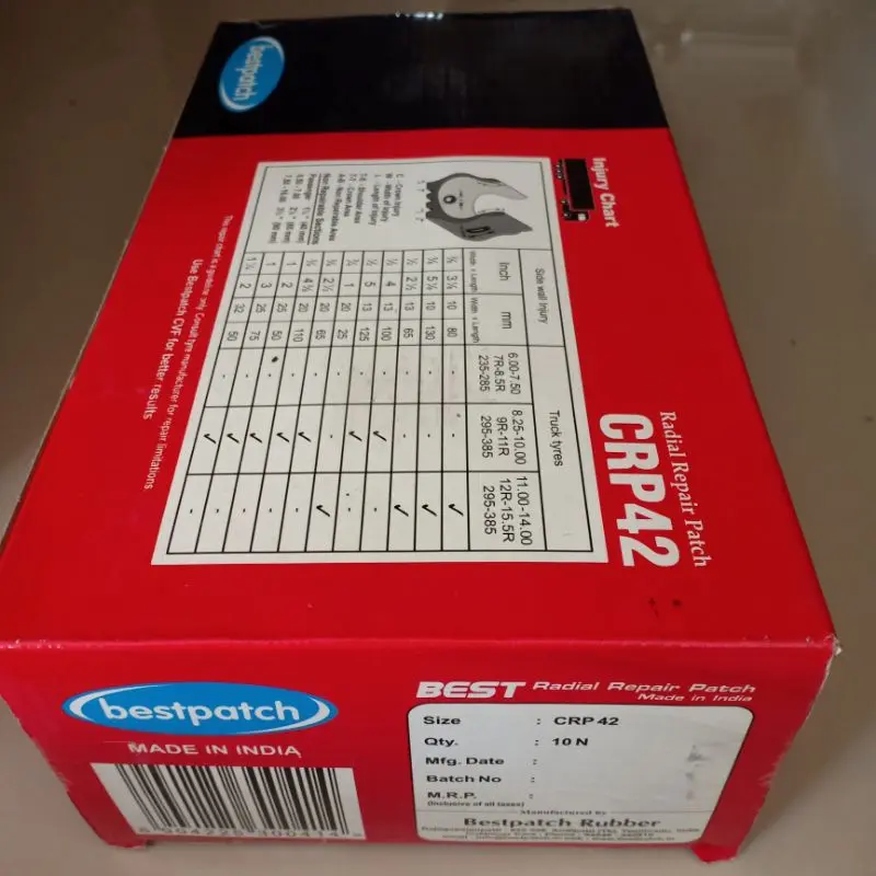 Tip Top Bestpatch CRP 42 Per Pcs / Biji / Lembar - Karet Tambal Ban Luar - Tip Top - Karet Patch Bestpatch Bus 3