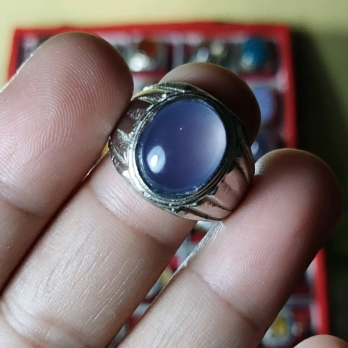 cincin biru tinta baturaja minion Ring