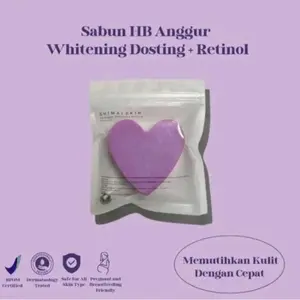 Sabun HB Anggur Whitening Dosting + Retinol | Sabun Love Shimai Skin | Sabun Pemutih Badan | Sabun Whitening Badan | Sabun Anggur Shimai Skin | Sabun Whitening Extra Aroma Anggur | Shimai Skin HB Anggur Bar Soap | Sabun Mandi Anggur