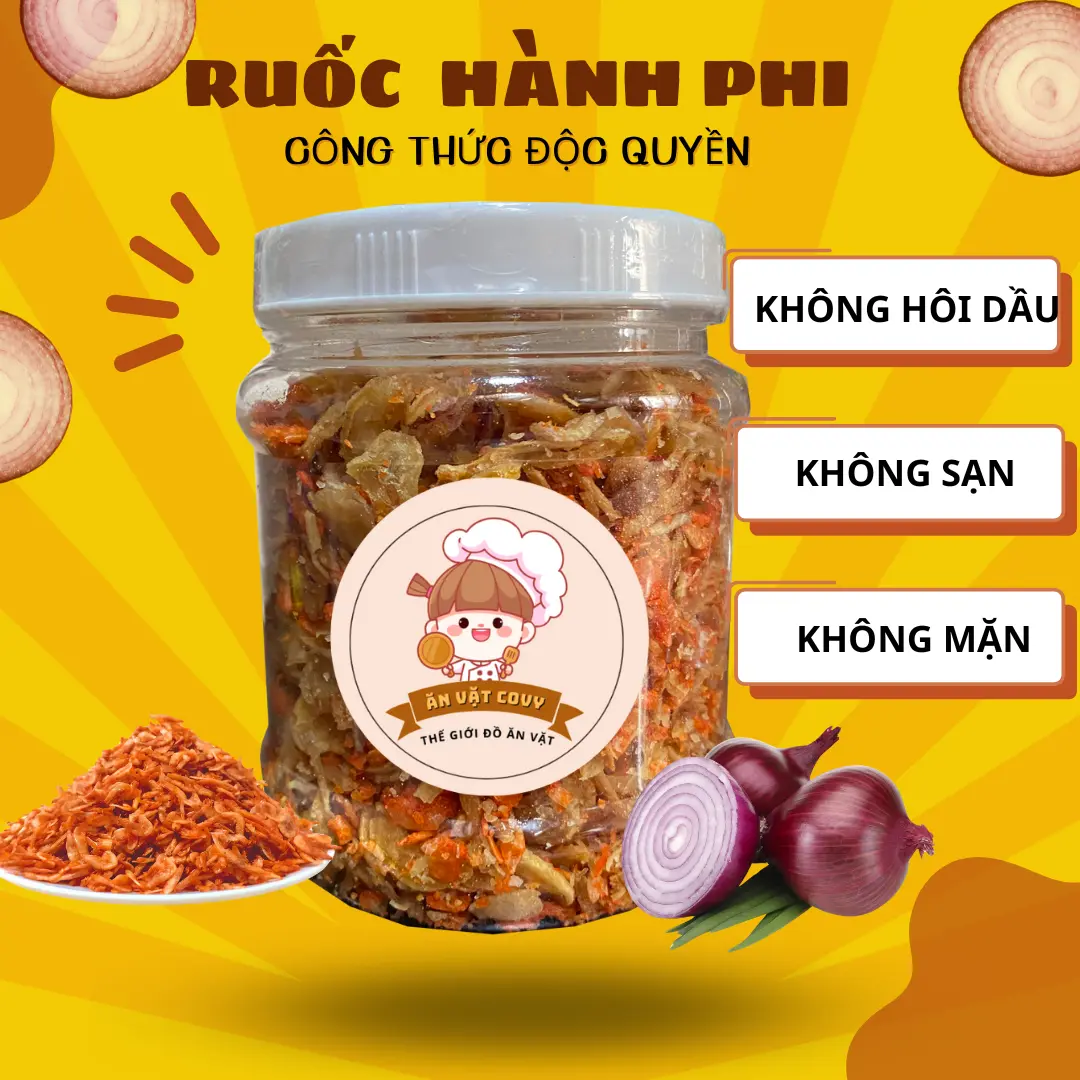 Muối ruốc hành phi 100gr Ăn vặt Covy
