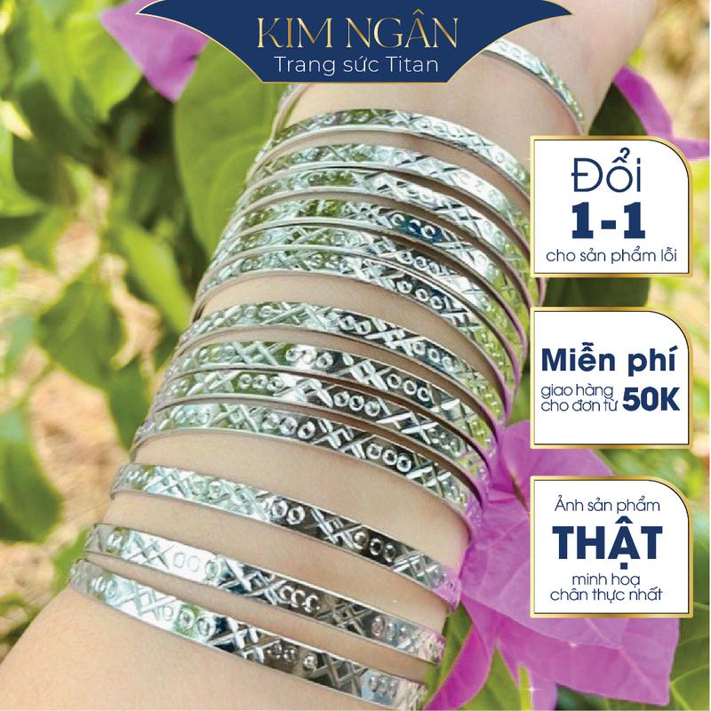 Ximen - Set 7 vòng tay Ximen chữ XX bản 3.5 Ly vòng tay titan không khóa không gỉ thiết kế tinh tế trang sức titan Kim Ngân Titanium Phụ Kiện Titan