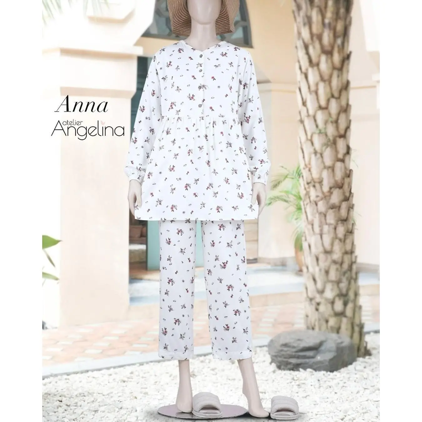 PIYAMA DEWASA ANNA - PARIS VISCOSE (S, M, L)