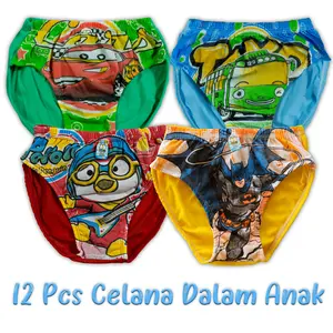 1 Lusin Celana Dalam Anak Laki Laki 12Pcs Dan 6Pcs Motif Grosir Anak Cowok Murah bagus Fashion