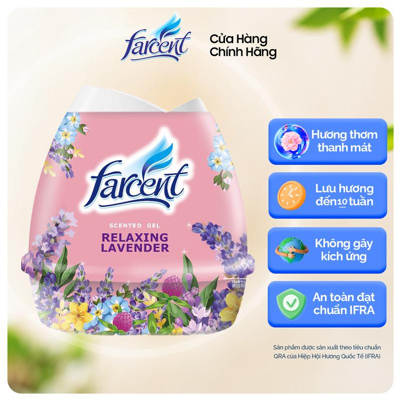 Sáp thơm phòng, khử mùi Farcent hoa oải hương 200g hàng chính hãng Dầu Thơm Phòng Dầu Thơm