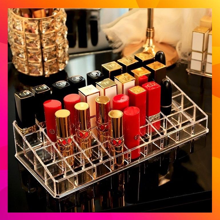 Khay Đựng Son Môi 36 ô - 24 ô - 18 ô - 12 ô - 9 ô Trong Suốt Cao Cấp - Loại Dày Đúc Nguyên Khối - Giá Rẻ - BH 24 Tháng