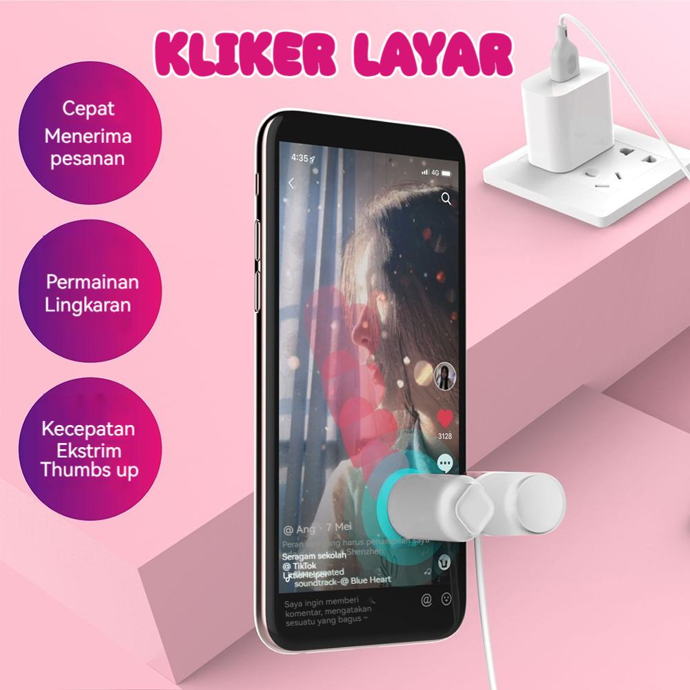 Pengklik layar pintar USB secara otomatis mengklik layar ponsel dengan tiga kecepatan 8 suka per detik dengan lampu LED Shoe Charger