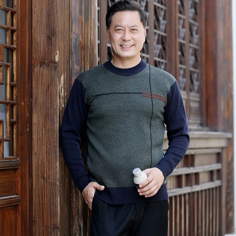 Áo len nam trung niên cho bố  dày dặn cực ấm, áo len cho người trung tuổi, áo len cho người già Menswear Shirt 0