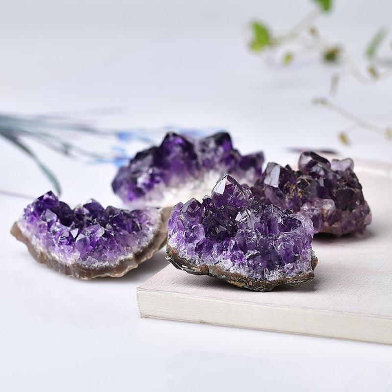 Product Introduction of Đá thô màu tím, tự nhiên, tinh thể đá, mẫu vật khoáng sản thô khử từ, trang trí, quà tặng, trang trí bàn, A2E6 17