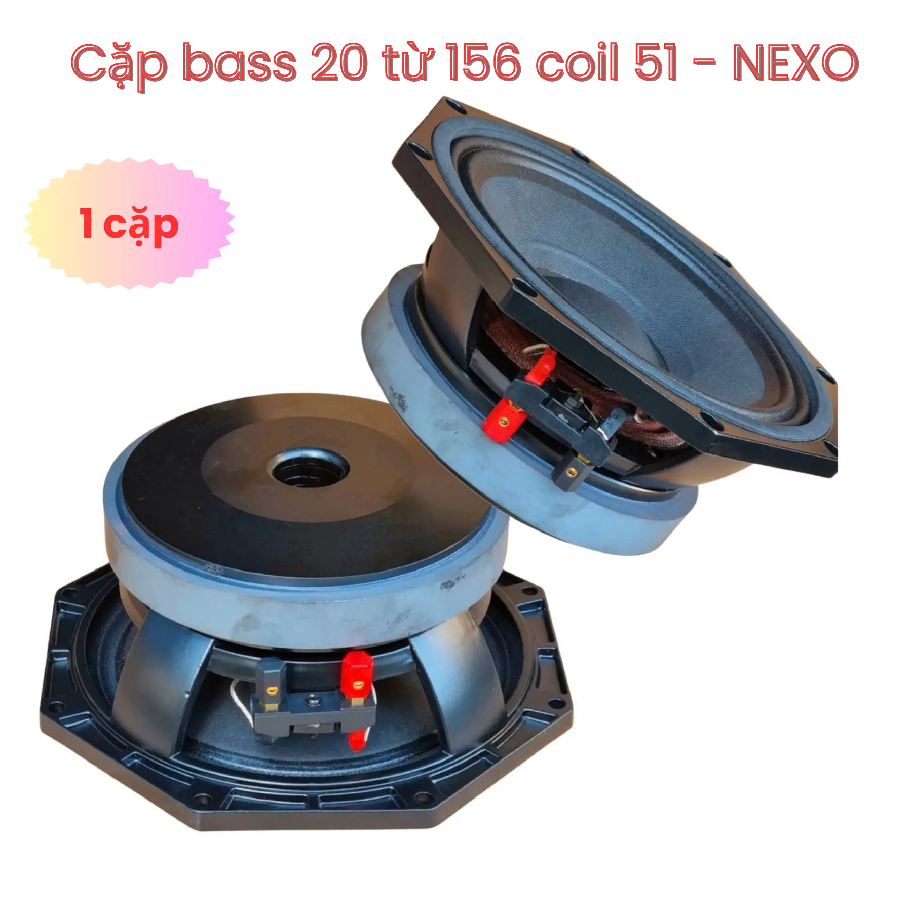 Cặp Bass NEXO 20 từ 156 coil 51 sườn hợp kim hàng nhập trở kháng 8ohm chuyên loa xách tay -  Phụ Kiện Củ Loa Nghe Nhạc