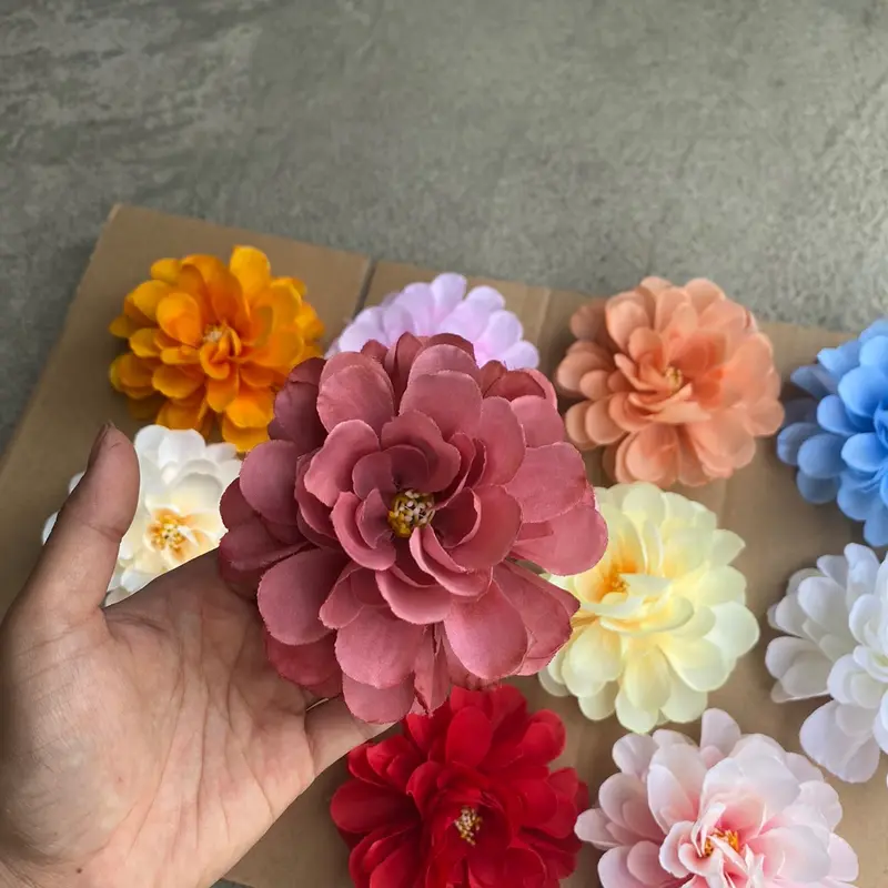 đầu bông cúc mặt trời to 10cm - hoa trang trí hộ quà - oản tài Lộc- cổng cưới - studio 3