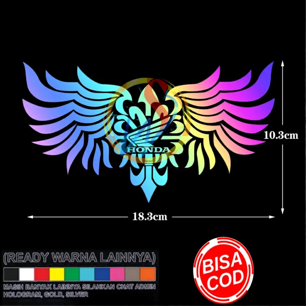 Stiker Cutting VISOR HONDA Motor ori Motorcycle