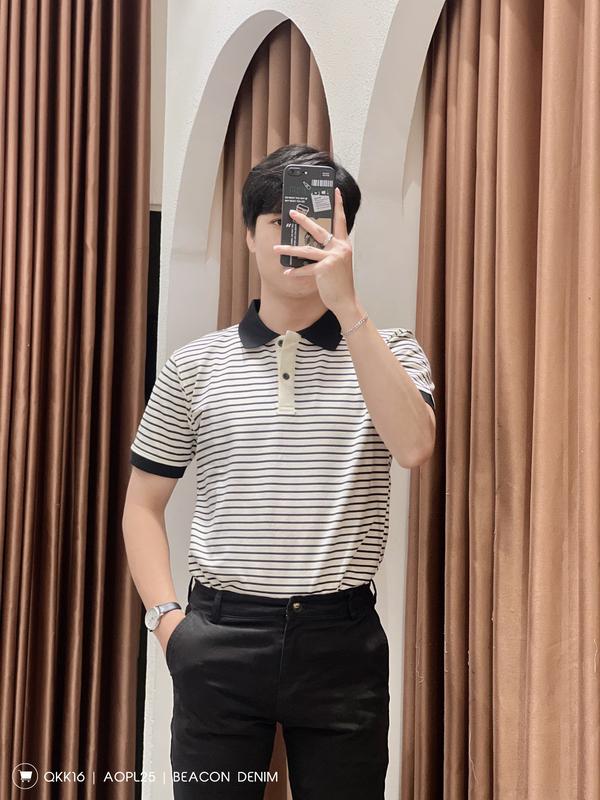 Product Introduction of Áo Polo Nam Mẫu Phối Sọc Ngang BỜM SHOP (Beacon Denim cũ) Chất Cotton Pha Poly Mã AOPL25 Menswear Top 32