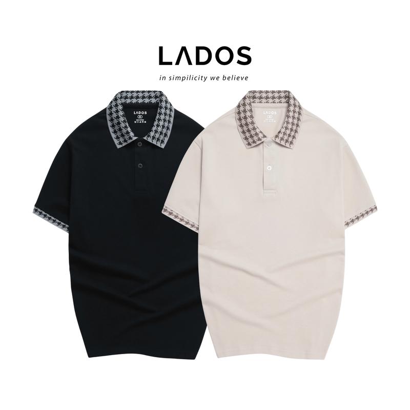Áo thun polo ngắn tay nam LADOS-9199 chất thun cá sấu cao cấp, phối bo caro luxury trẻ trung năng động