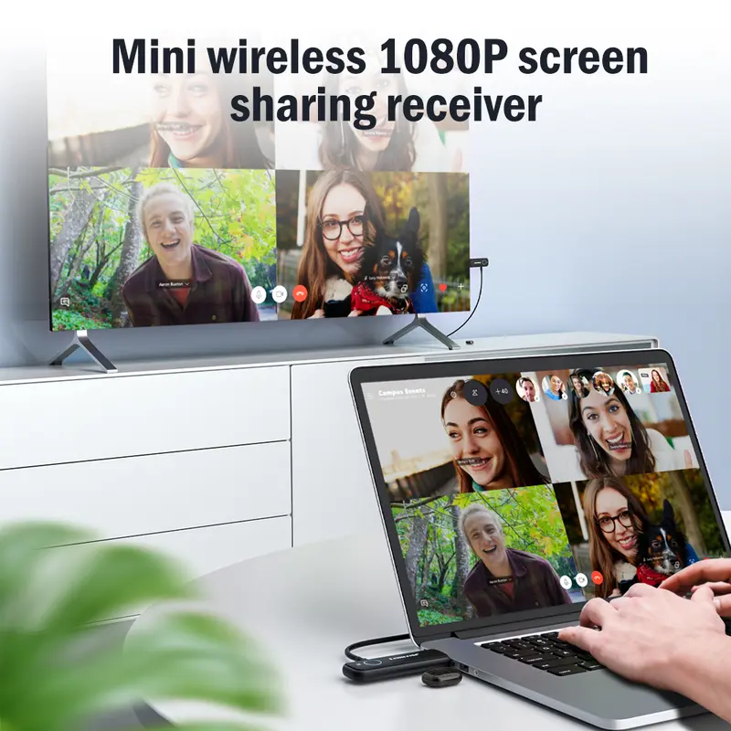 Bộ Thiết Bị Kết Nối HDMI Không dây G57L Lemorele Smart Wireless HDMI Nhỏ gọn tiện lợi hình ảnh chất lượng đầu ra 1080P/60Hz 5