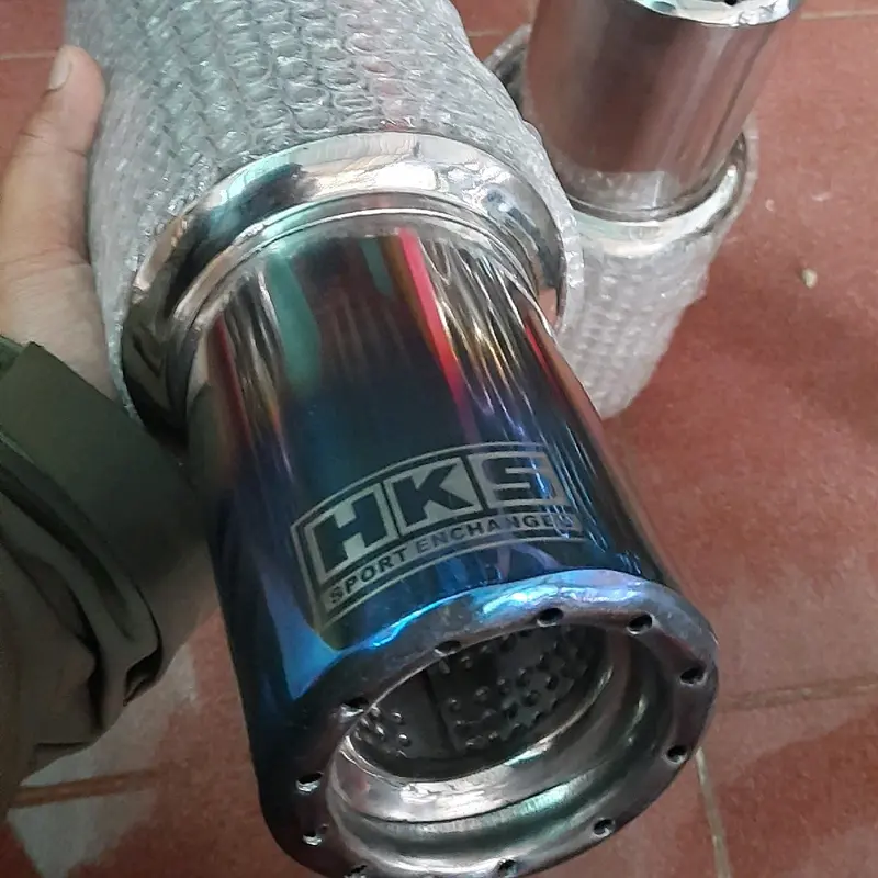 knalpot mobil hks racing GRONEL FULL STAINLESS, full bass bulet, adem, & halus .rainbow,blue ,titan,avanza,xenia,agya,calya,brio,zygra,jazz,mobilio,luxio 1