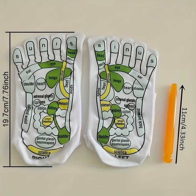 Product Introduction of 1 Pair Acupressure Socks Physiotherapy Massage Socks Relieve Tired Feet Acupoint Reflexology Socks with Massage Stick Foot Care socks  slides 4