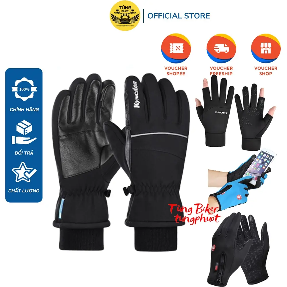 Găng Tay Xe Máy Chống Nước, Giữ Ấm Cực Xịn, Dùng Được Cảm Ứng KYNILOR - GT03 - GT06 - WILD -GT9 - SPORT (5 Mẫu)