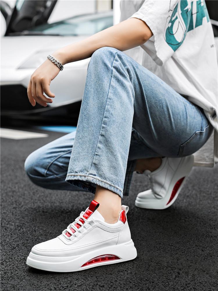 Product Introduction of Air Cushion White Shoes for Men, New Autumn Trendy Versatile Casual Shoes, Men's Fashion Shoes, Thick-Soled Height-Increasing Sneakers 21