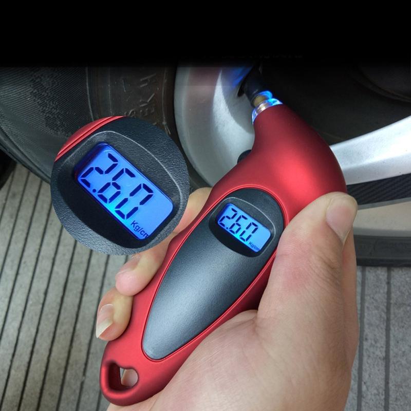 Product Introduction of Car Portable Digital LCD Tyre Tire Air Pressure Gauge Tester Tool Car Safety Tool Handheld Tyre Gauge Backlight High Precision 20