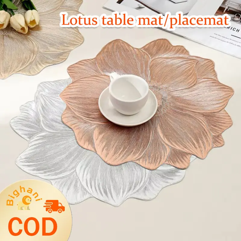 Table mat household table waterproof placemat Lotus insulation pad Lotus Heat-Resistant Pad Lotus insulation pad restaurant home table decoration Coasters Tableware