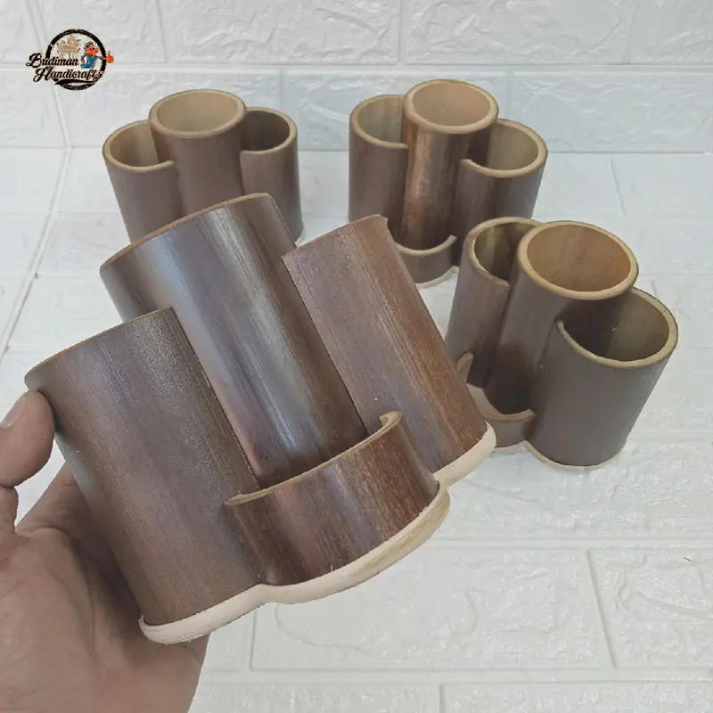 Tempat Pensil / Pulpen dari Bambu Hitam type TPB. 07 1