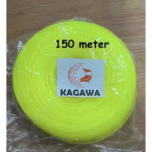 Trimmer line kuning dan orange pisau senar senar nylon tali senar potong rumput 150 meter