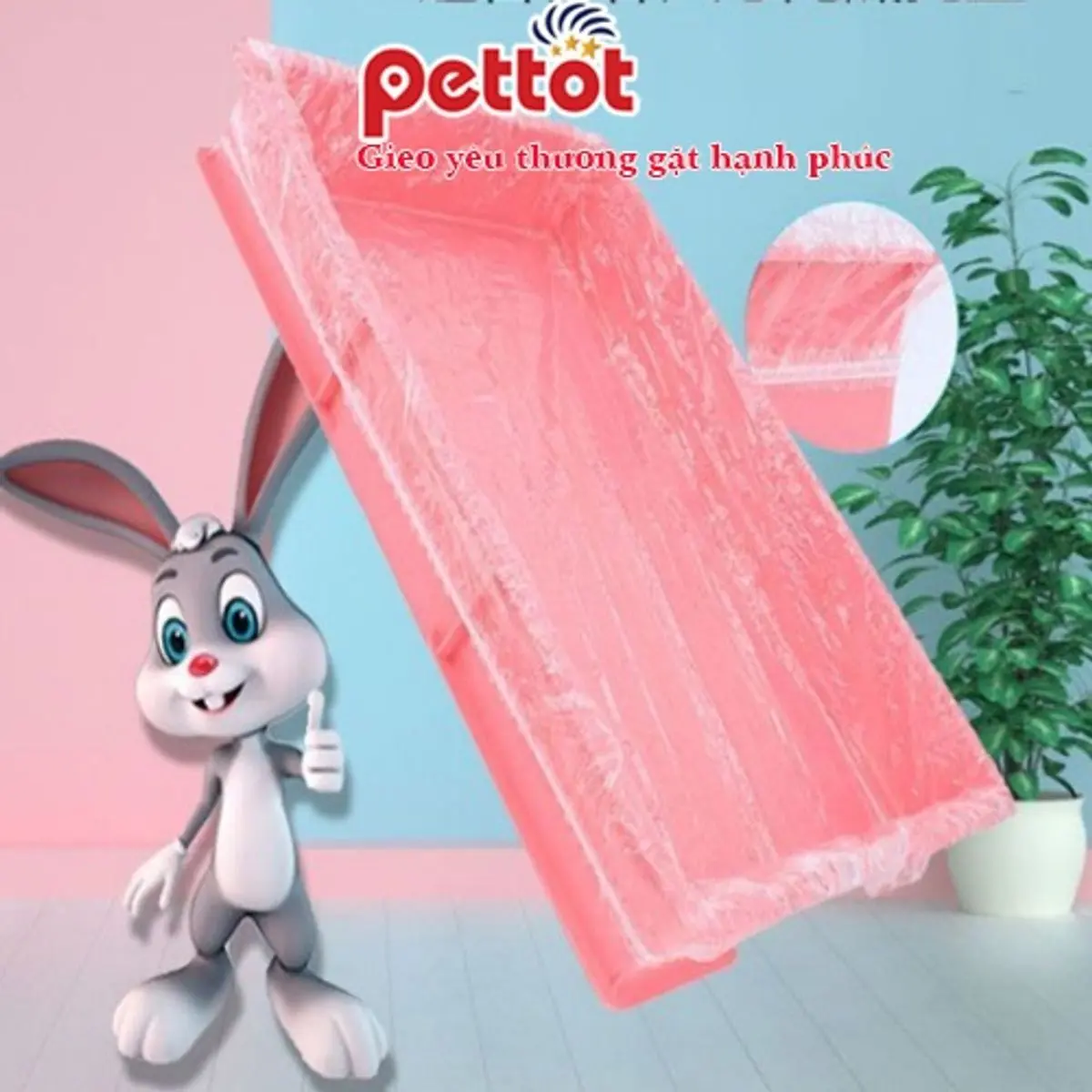 Túi Bóng Kính Lót khay vệ sinh cho Thỏ , Bọ ú