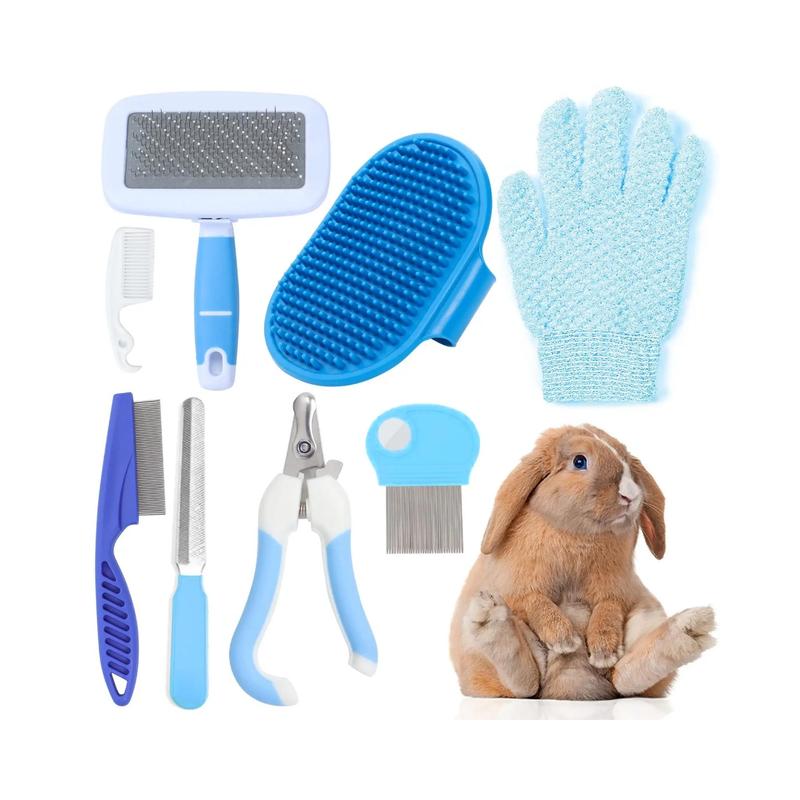 Rabbit Grooming Kit, 8 Counts/set Creative Pet Massage Cleaning Kit ...