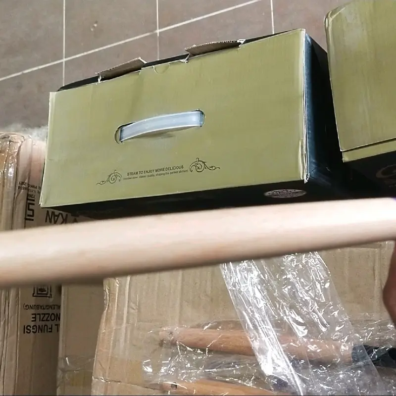 Spatula Lubang Gagang Kayu / Sendok Goreng Silikon Tahan Panas - 32 CM 2