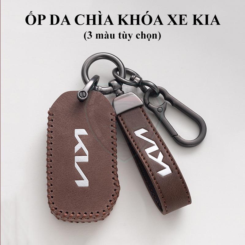 Ốp Da Chìa Khóa Xe KIA Morning, Soluto, Seltos, Sonet, Carens, K3, K5, Sorento, Sportage 3 màu lựa chọn