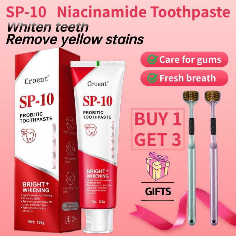 Niacinamide Whitening Toothpaste, enriched with probiotics, offers a ...