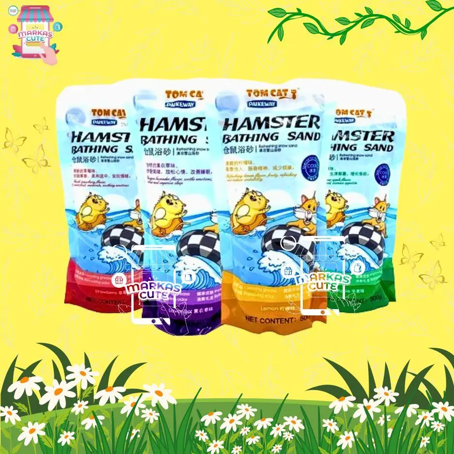 TOM CAT HAMSTER Sand Bath 500gr - Pasir Mandi Wangi Hamster/Hamster Bathing Sand 500gr