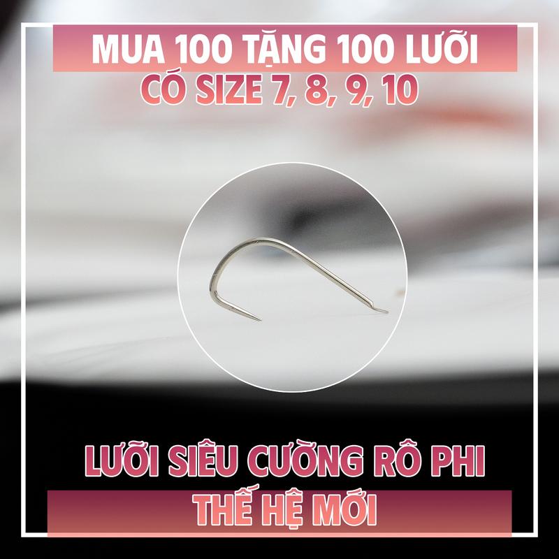   MUA 100 TẶNG 100  Lưỡi Câu Cá Siêu Cường Thế Hệ 2 Cải Tiến - Không Gỉ Gọng Cứng Chắc Giữ Cá Tốt  số 7 số 8 số 9 số 10  ANH EM GHI CHÚ SIZE TẶNG NHÉ Bắt Cá Đi Câu Fishing Fishing Fish 