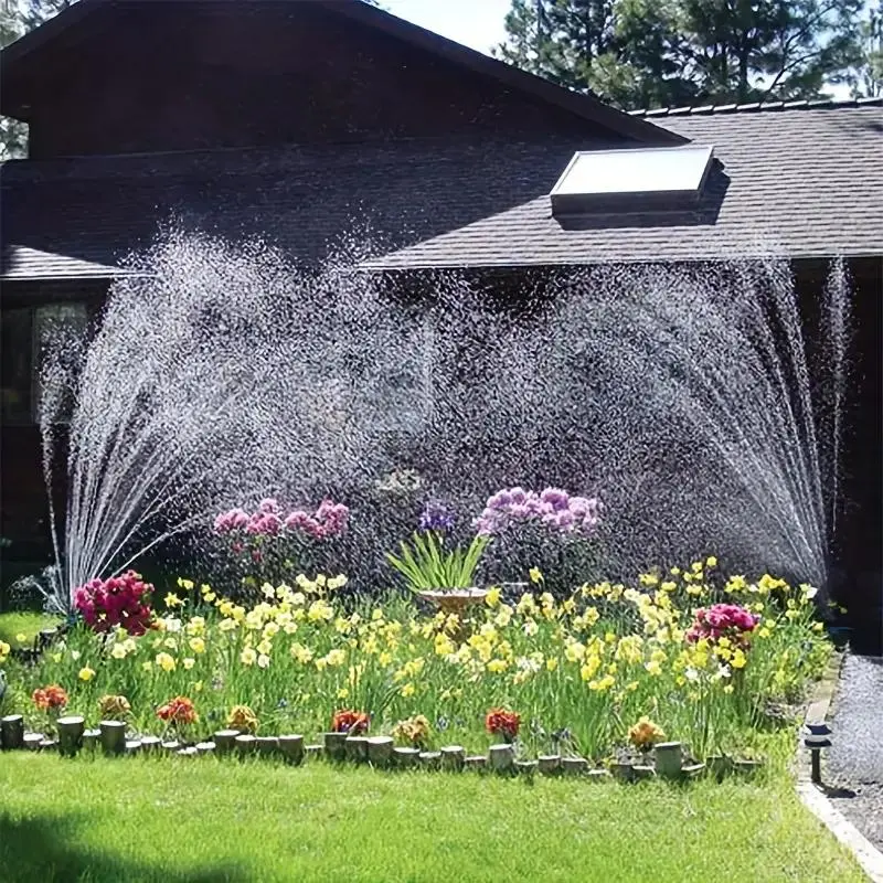 360 Degree Automatic Multi-head Watering Sprayer, Garden Sprinkler Head, Yard Watering Device, Watering Equipment for Garden, Outdoor, Modern Garden Water Hose, Automatic Watering Stakes 8