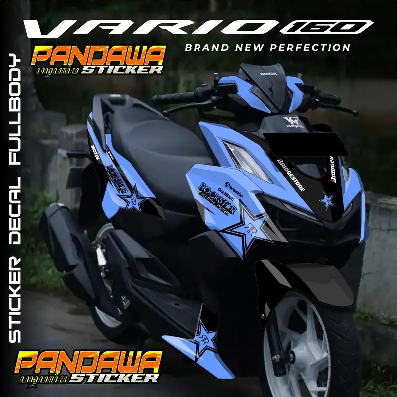 Decal sticker vario 160 fullbody variasi rockstar terbaru 2023  Stiker Vario 160 Pw- 46 7