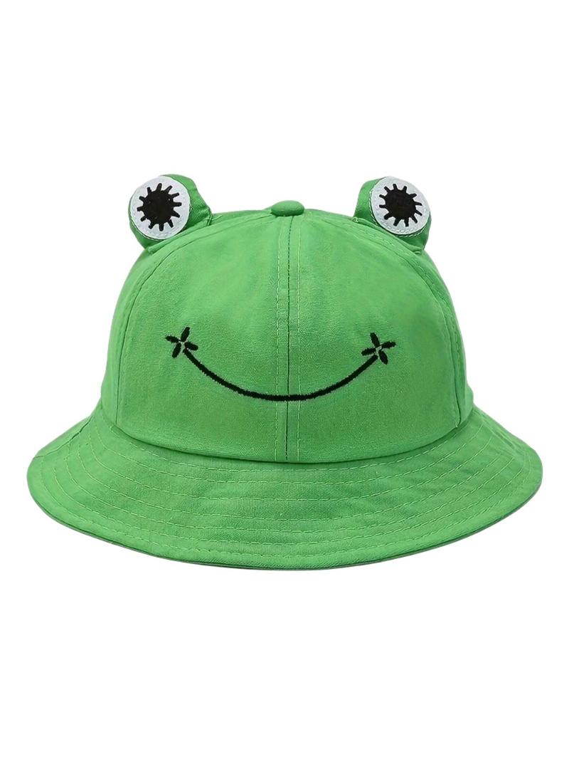 Product Introduction of Cute Cartoon Frog Design Hat, Casual Soft Foldable Sun Protection Hat for Men & Women, Fashion Accessories for Daily Wear 5