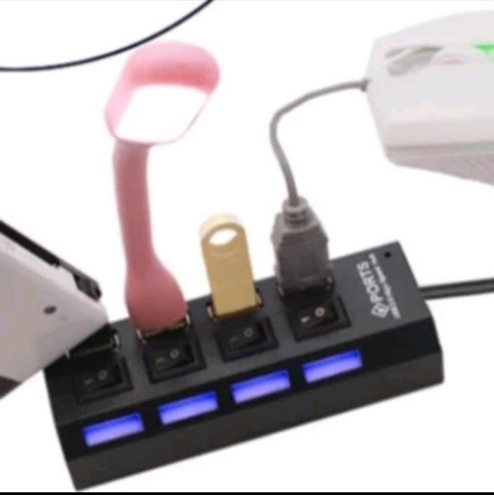 USB hub 4 port output on off sakelar USB 2.0 3