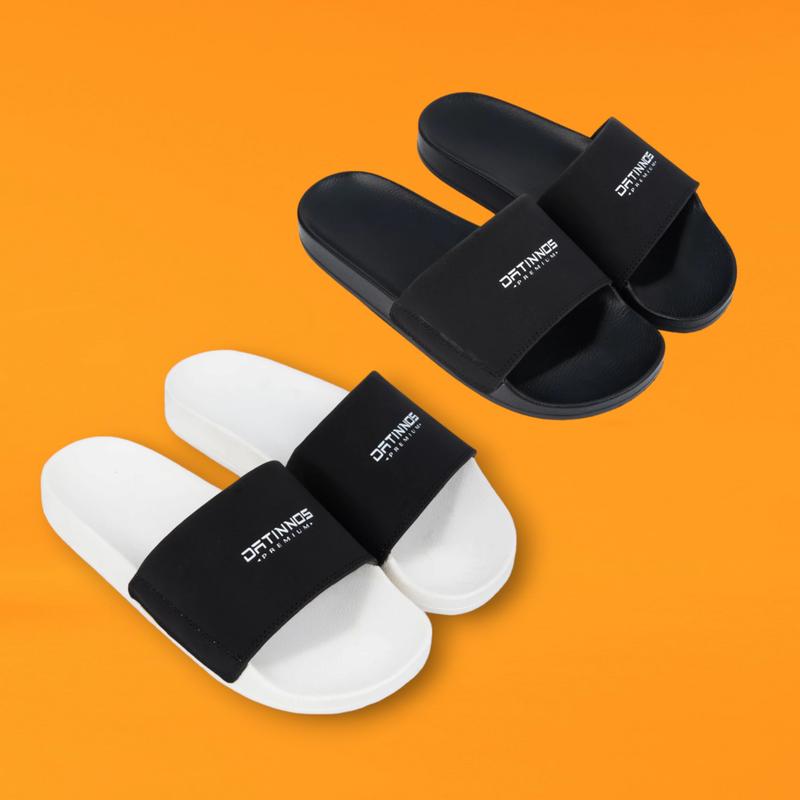 Dép Quai Ngang Unisex Nam Nữ DATINNOS Kiểu Dáng Basic, Da Lộn Đế API MÀU TRẮNG ĐEN SLIPPER DÉP ĐẾ BẰNG